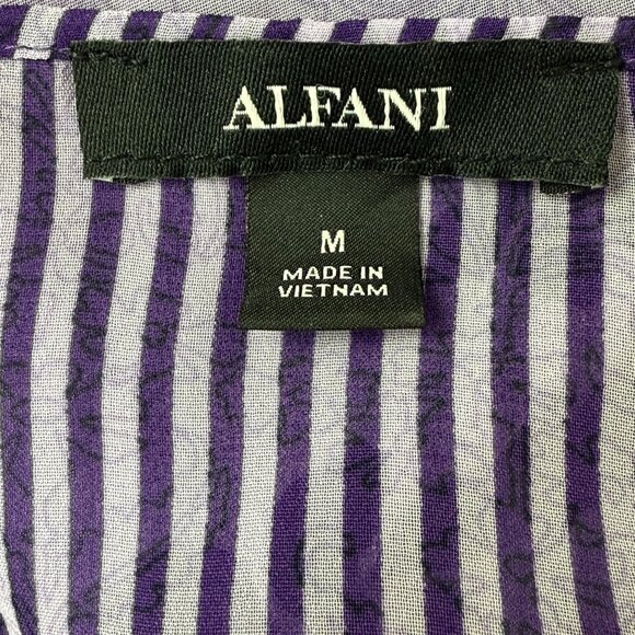 Alfani Floral Print Cami Shell Top Sz Medium Bubble Hem Angel Sleeve Jewel Neck - Picture 5 of 12